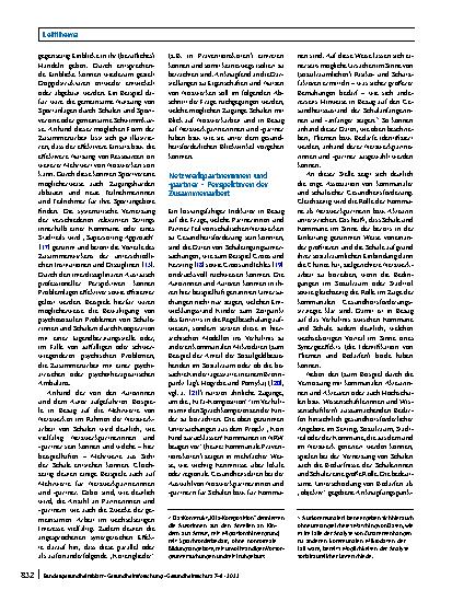 Vorschauseite 4: Die Relevanz von Netzwerkarbeit in der schulischen Gesundheitsförderung