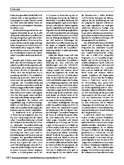Vorschauseite 2: Schulische Gesundheitsförderung und Prävention in Deutschland. Aktuelle Themen, Umsetzung und Herausforderungen