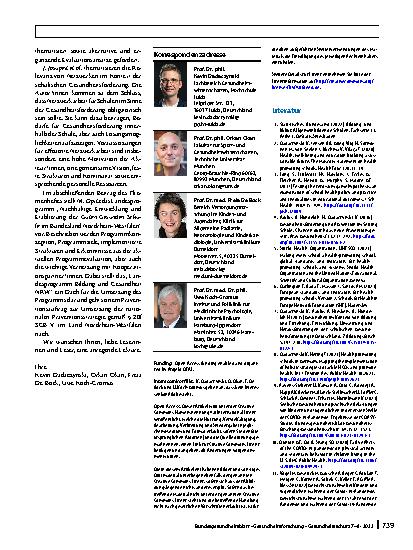 Vorschauseite 3: Schulische Gesundheitsförderung und Prävention in Deutschland. Aktuelle Themen, Umsetzung und Herausforderungen