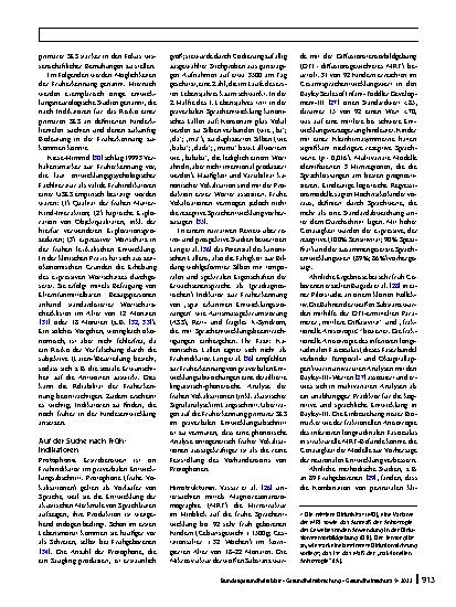 Vorschauseite 5: Früherkennung primärer Sprachentwicklungsstörungen – zunehmende Relevanz durch Änderung der Diagnosekriterien?