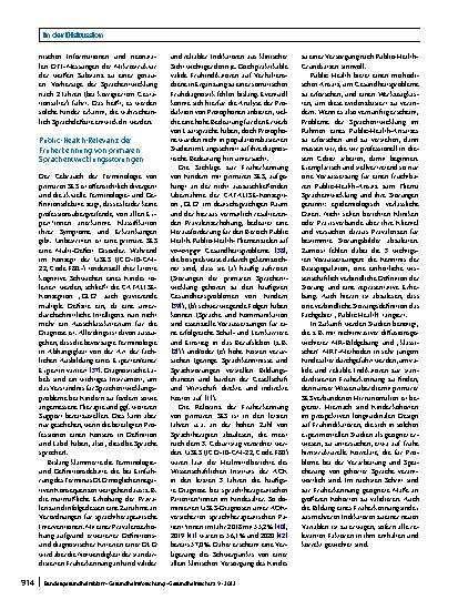 Vorschauseite 6: Früherkennung primärer Sprachentwicklungsstörungen – zunehmende Relevanz durch Änderung der Diagnosekriterien?