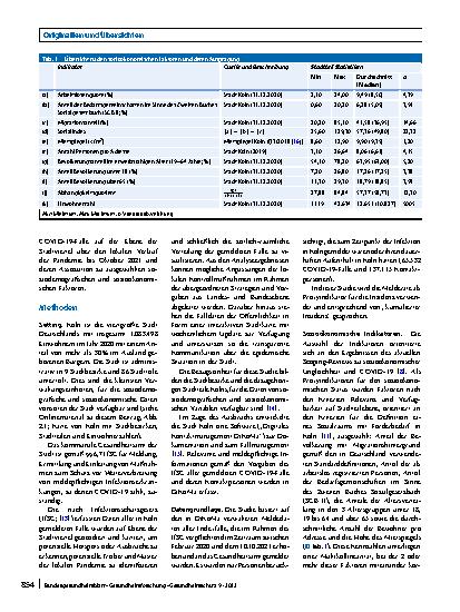 Vorschauseite 2: Die zeitlich-räumliche Verteilung von COVID-19 in Köln und beeinflussende soziale Faktoren im Zeitraum Februar 2020 bis Oktober 2021