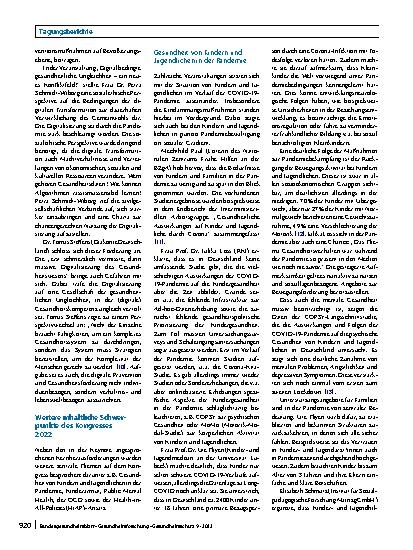 Vorschauseite 4: Der Kongress Armut und Gesundheit 2022 vor dem Hintergrund der aktuellen Krisen