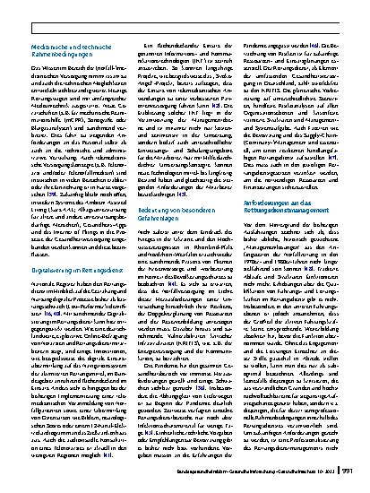 Vorschauseite 5: Veränderungen und Entwicklungen in der präklinischen Notfallversorgung: Zentrale Herausforderungen für das Rettungsdienstmanagement