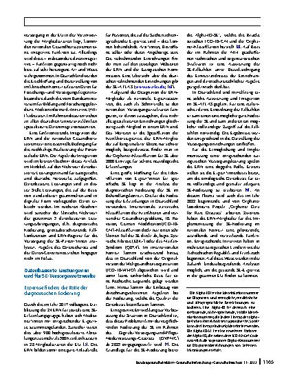 Vorschauseite 2: Versorgernetzwerke für Menschen mit Seltenen Erkrankungen: Daten und Expertise bündeln