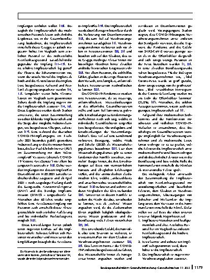 Vorschauseite 2: Impfbereitschaft von Krankenhauspersonal in Deutschland: Welche Rolle spielen Verschwörungsannahmen zu COVID-19?