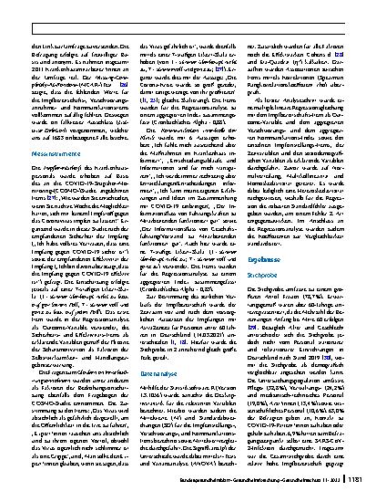 Vorschauseite 4: Impfbereitschaft von Krankenhauspersonal in Deutschland: Welche Rolle spielen Verschwörungsannahmen zu COVID-19?
