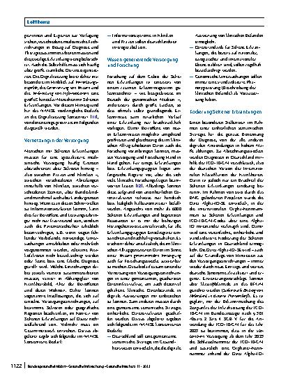 Vorschauseite 4: Seltene Erkrankungen und Digitalisierung im Kontext des Nationalen Aktionsbündnisses für Menschen mit Seltenen Erkrankungen (NAMSE)