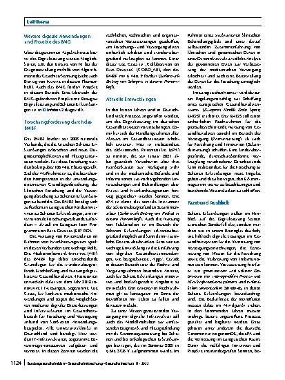 Vorschauseite 6: Seltene Erkrankungen und Digitalisierung im Kontext des Nationalen Aktionsbündnisses für Menschen mit Seltenen Erkrankungen (NAMSE)