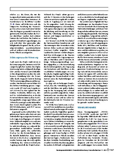 Vorschauseite 5: Praxiseinsatz Elektronischer Patientenakten: Erkenntnisse aus 2 Versorgungsprojekten in Zentren für Seltene Erkrankungen