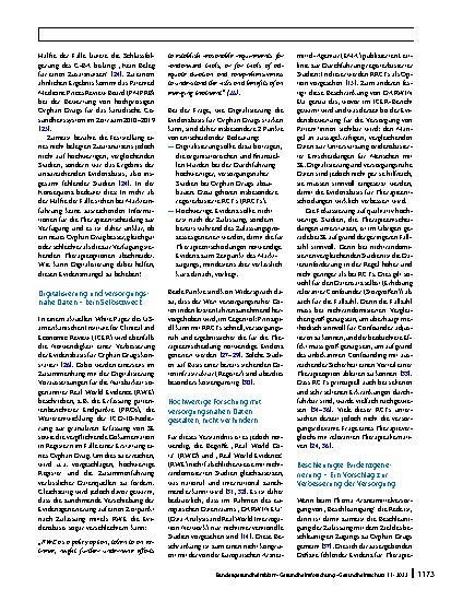 Vorschauseite 4: Evidenzbasierte Arzneimittelversorgung bei Seltenen Erkrankungen: die Rolle der Digitalisierung