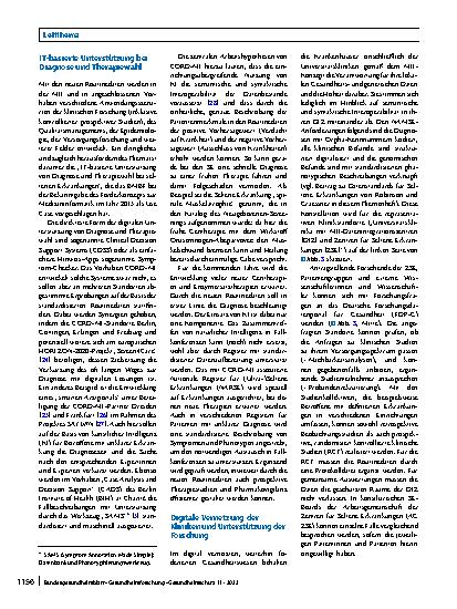 Vorschauseite 6: Die Medizininformatik-Initiative und Seltene Erkrankungen: Routinedaten der nächsten Generation für Diagnose, Therapiewahl und Forschung