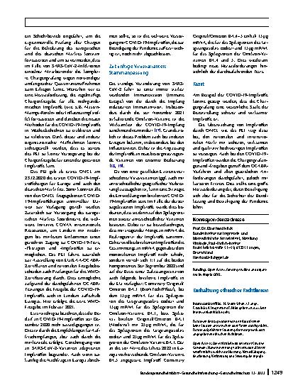 Vorschauseite 6: Chargenprüfung als wesentliche Säule der Versorgung mit sicheren und wirksamen Impfstoffen
