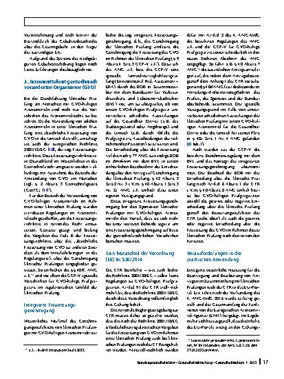 Vorschauseite 6: Die nationale Begleitgesetzgebung zum Genehmigungsverfahren klinischer Prüfungen mit Humanarzneimitteln im Rahmen der Verordnung (EU) Nr. 536/2014