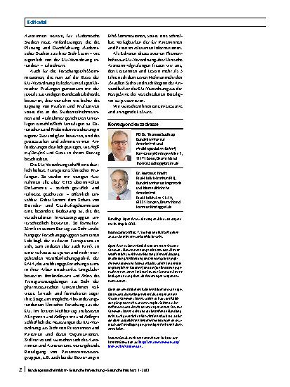 Vorschauseite 2: Wie wird die EU-Verordnung zu klinischen Arzneimittelprüfungen ein Jahr nach ihrem Start bewertet?
