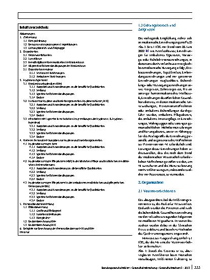 Vorschauseite 2: Personelle und organisatorische Voraussetzungen zur Prävention nosokomialer Infektionen