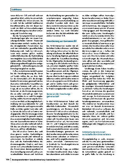 Vorschauseite 5: Dateninfrastrukturen für die Gesundheitsforschung