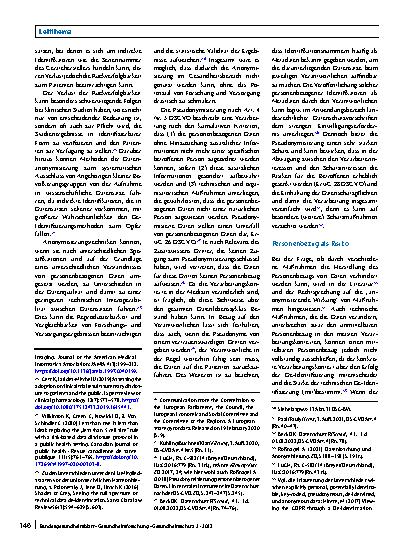 Vorschauseite 4: Schutz der Rechte und Freiheiten von Personen bei der Datenverarbeitung im Gesundheitsbereich: Der Risikoansatz der EU-Datenschutz-Grundverordnung (DGSVO)