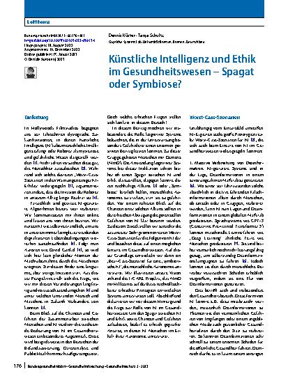 Vorschauseite 1: Künstliche Intelligenz und Ethik im Gesundheitswesen – Spagat oder Symbiose?