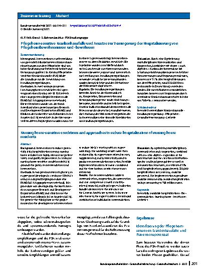 Vorschauseite 3: Pflegeheim-sensitive Krankenhausfälle und Ansätze zur Verringerung der Hospitalisierung von Pflegeheimbewohnerinnen und -bewohnern