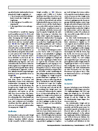 Vorschauseite 2: Menschen mit geistiger Behinderung (MmgB) in der ambulanten medizinischen Versorgung: Barrieren beim Zugang und im Untersuchungsablauf