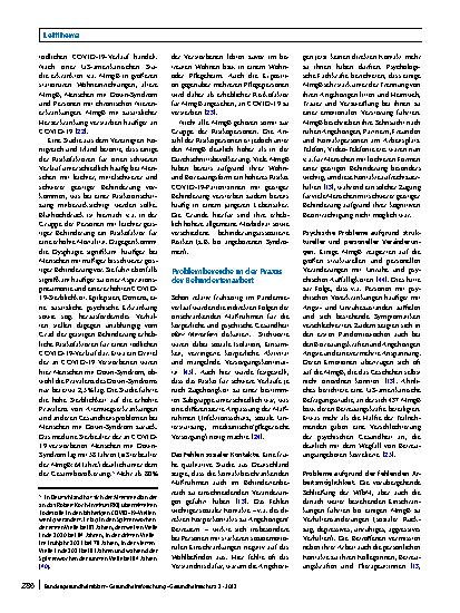 Vorschauseite 4: Die Situation von Menschen mit geistiger Behinderung in der COVID-19-Pandemie – Risikofaktoren, Problembereiche, Maßnahmen