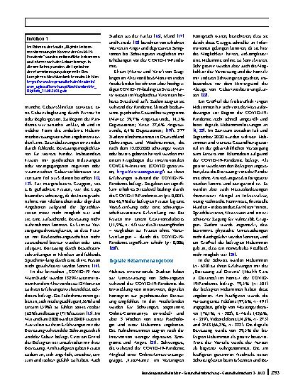 Vorschauseite 2: Digitale Hebammenbetreuung in der COVID-19-Pandemie in Deutschland – Akzeptanz bei Müttern