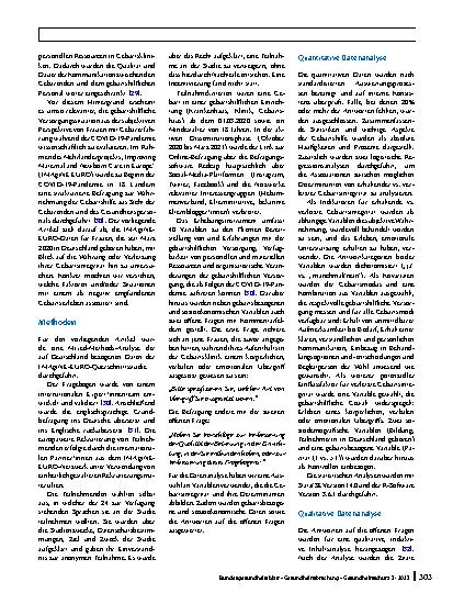 Vorschauseite 2: Verletzte Geburtsintegrität während der COVID-19-Pandemie in Deutschland: Erfahrungen von Gebärenden mit der geburtshilflichen Versorgung