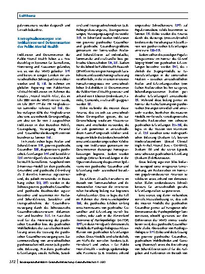 Vorschauseite 2: Public Mental Health in internationaler Perspektive: vom Shifting the Curve zur Inklusion vulnerabler Populationen