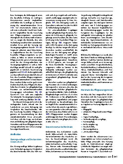Vorschauseite 2: Häusliche Pflegearrangements: Untersuchung der Inanspruchnahme von Unterstützungsleistungen im Zusammenhang mit dem sozioökonomischen Status