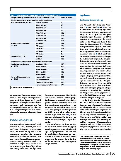 Vorschauseite 4: Häusliche Pflegearrangements: Untersuchung der Inanspruchnahme von Unterstützungsleistungen im Zusammenhang mit dem sozioökonomischen Status