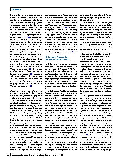 Vorschauseite 4: Entwicklung und Evaluation komplexer Interventionen in der Pflege