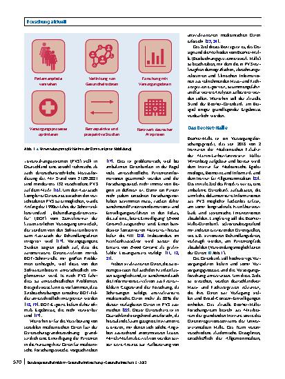 Vorschauseite 2: BeoNet-Halle – Aufbau einer multifunktionalen Datenbank zur automatisierten Extraktion von Versorgungsdaten aus Hausund Facharztpraxen