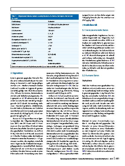Vorschauseite 2: Stoffmonographie für Octisalat (Octylsalicylat, Ethylhexylsalicylat, EHS) – HBM-​Werte für die Metaboliten 5OH-EHS und 5cx-EPS im Urin von Erwachsenen und Kindern