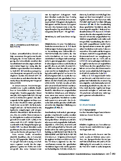 Vorschauseite 4: Stoffmonographie für Octisalat (Octylsalicylat, Ethylhexylsalicylat, EHS) – HBM-​Werte für die Metaboliten 5OH-EHS und 5cx-EPS im Urin von Erwachsenen und Kindern