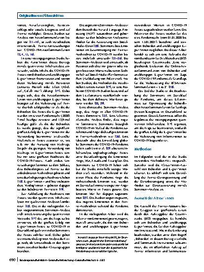 Vorschauseite 2: Emotionalität in der COVID-19-Krisenkommunikation von Behörden und unabhängigen Expert*innen auf Twitter