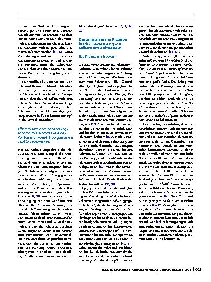 Vorschauseite 4: Gesundheitsrisiken durch die Bewässerung von Nutzpflanzen mit aufbereitetem Abwasser, das Antibiotikarückstände, Resistenzgene und resistente Mikroorganismen enthält