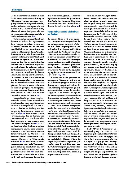 Vorschauseite 5: Das One-Health-Konzept im Kontext globaler Warenketten, Krisen und der Sicherheit von Lebensund Futtermitteln