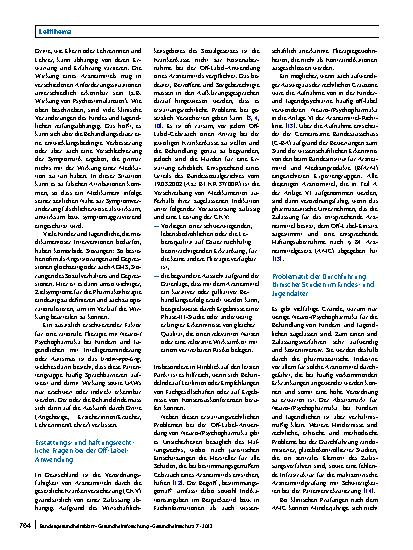 Vorschauseite 4: Besonderheiten und Probleme der Psychopharmakologie im Kindesund Jugendalter