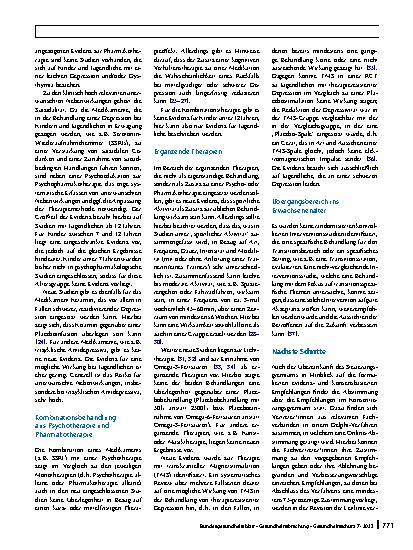 Vorschauseite 5: S3-Leitlinie Depressive Störungen im Kindesund Jugendalter: Wo geht es hin?