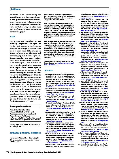 Vorschauseite 6: S3-Leitlinie Depressive Störungen im Kindesund Jugendalter: Wo geht es hin?