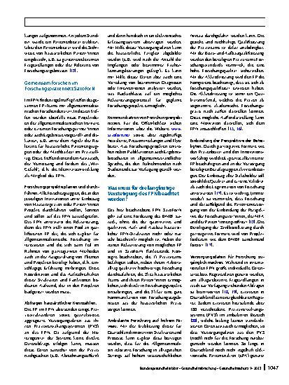 Vorschauseite 6: SaxoForN – Transregionales allgemeinmedizinisches Forschungspraxennetz Dresden und Frankfurt am Main