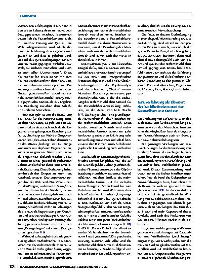 Vorschauseite 2: Naturerfahrung und seelische Gesundheit bei Kindern – theoretische Ansätze und ausgewählte empirische Befunde