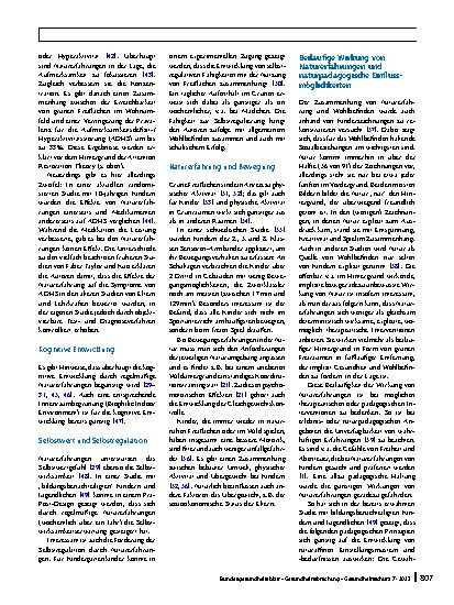 Vorschauseite 5: Naturerfahrung und seelische Gesundheit bei Kindern – theoretische Ansätze und ausgewählte empirische Befunde