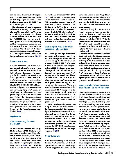 Vorschauseite 4: Evaluation der Einführung der HIV-Präexpositionsprophylaxe als Leistung der gesetzlichen Krankenversicherung (EvE‑PrEP)