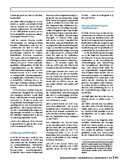 Vorschauseite 6: Krisenreaktion zu Beginn der COVID-19-Pandemie in Sammelunterkünften für Geflüchtete