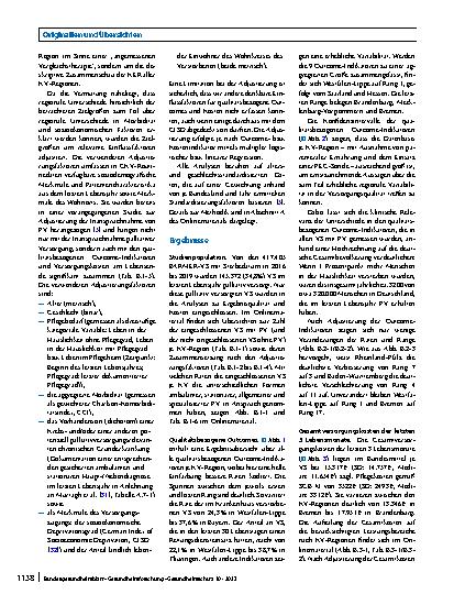Vorschauseite 4: Ergebnisqualität und Kosten der allgemeinen und spezialisierten Palliativversorgung in Deutschland im regionalen Vergleich: eine GKV-Routinedatenstudie