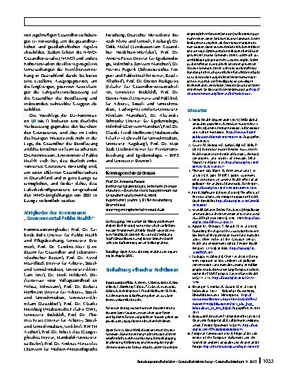Vorschauseite 4: Gesundheitsschutz und Klimawandel erfordern ambitionierte Grenzwerte für Luftschadstoffe in Europa