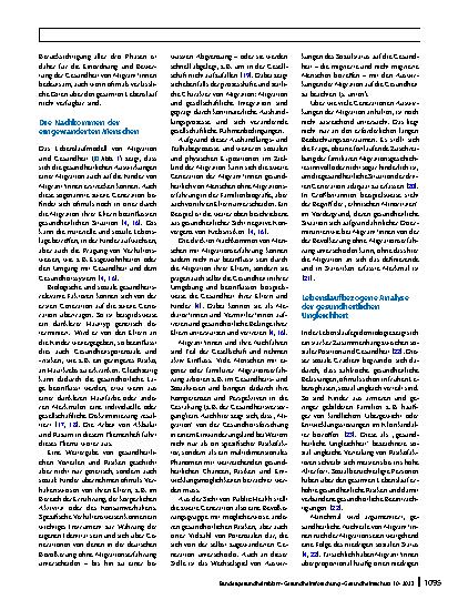 Vorschauseite 4: Lebenslauforientierte Epidemiologie in der Migrationsforschung