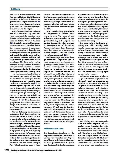 Vorschauseite 5: Lebenslauforientierte Epidemiologie in der Migrationsforschung